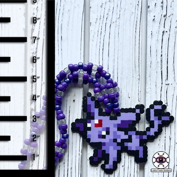 Espeon Perler Necklace - Picture 5 of 5